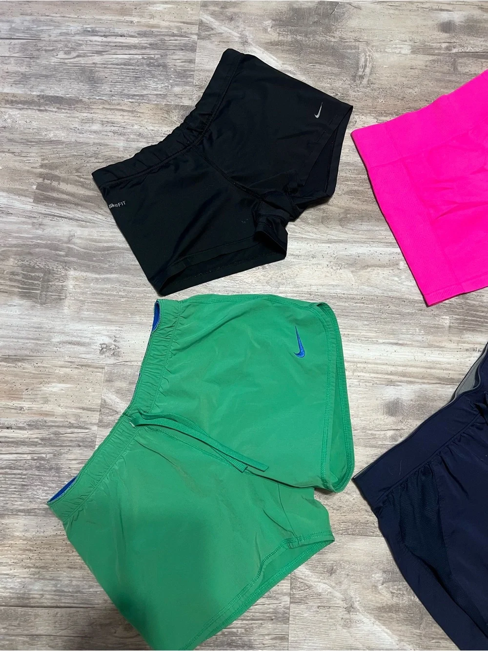 Assorted Women’s Athletic Shorts – Black, Green, Hot Pink, Navy